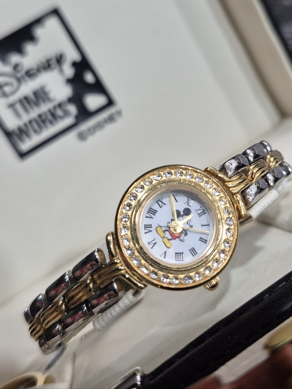 Disney Time Works Mickey Mouse Watch Interchangeable Bands  Crystal Accent - New